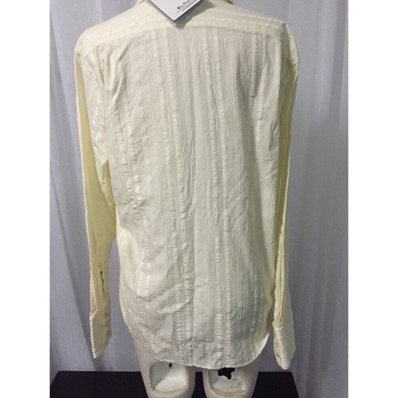 Ben Sherman Men's Shirt Cream Color Dress Casual Button Up Size Large New! - Picture 5 of 11